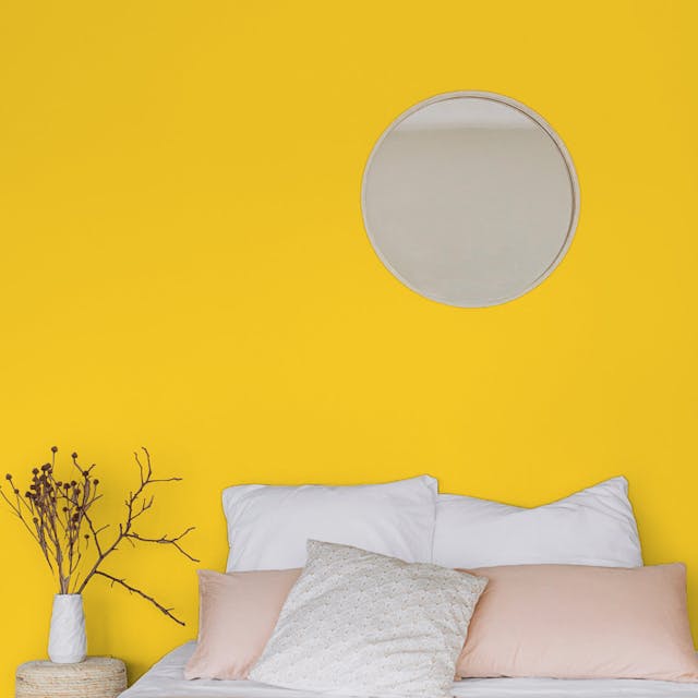 Sun Yellow Paint Color - vernice-wall-paint-interiors-sun-yellow-1
