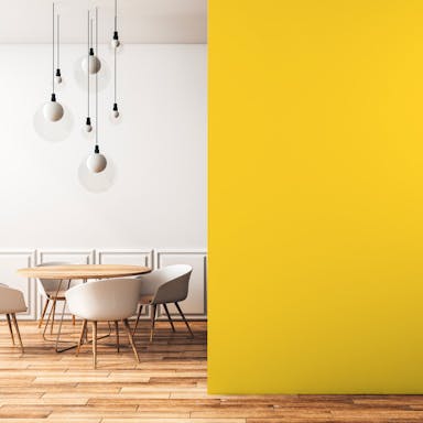 Sun Yellow Paint Color - vernice-wall-paint-interiors-sun-yellow-2