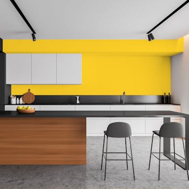 Sun Yellow Paint Color - vernice-wall-paint-interiors-sun-yellow-3