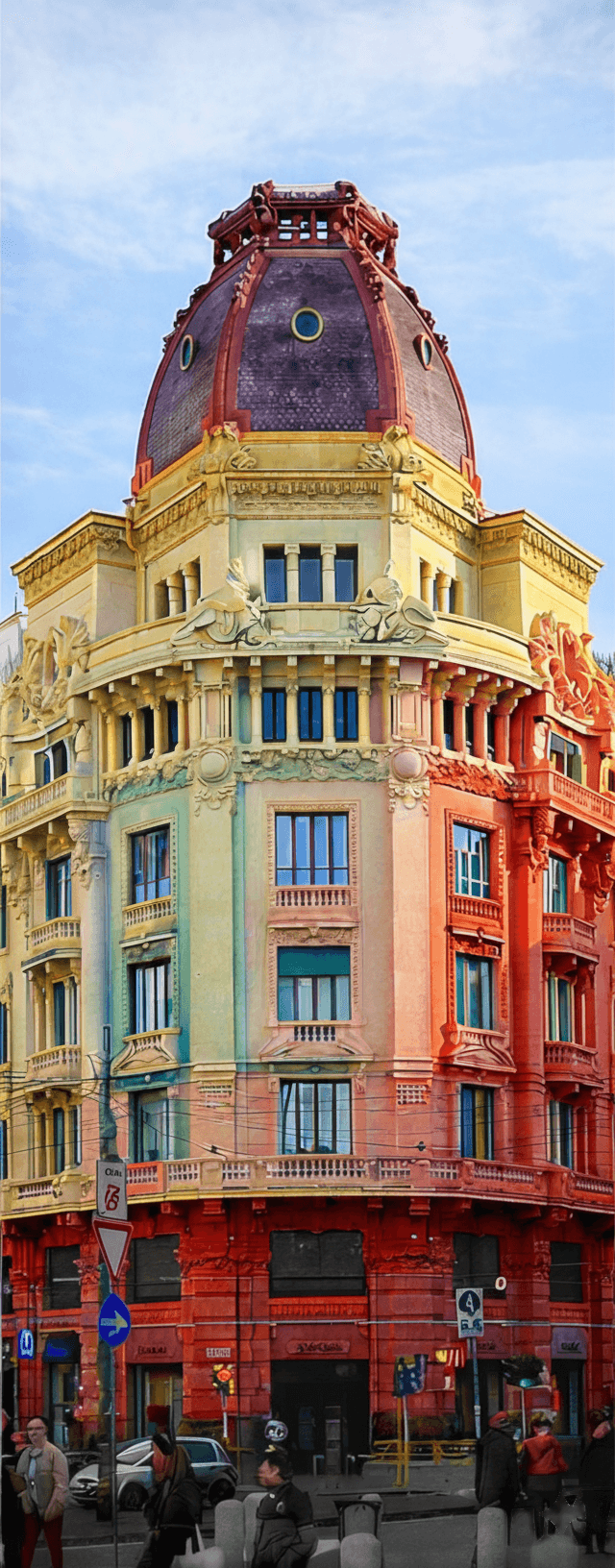 Colorful historic architecture with vibrant dome - the identity of vernice.it