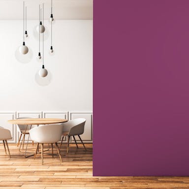 Melanzana Pittura #7C405F - vernice-wall-paint-interiors-aubergine-2
