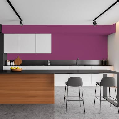 Melanzana Pittura #7C405F - vernice-wall-paint-interiors-aubergine-3