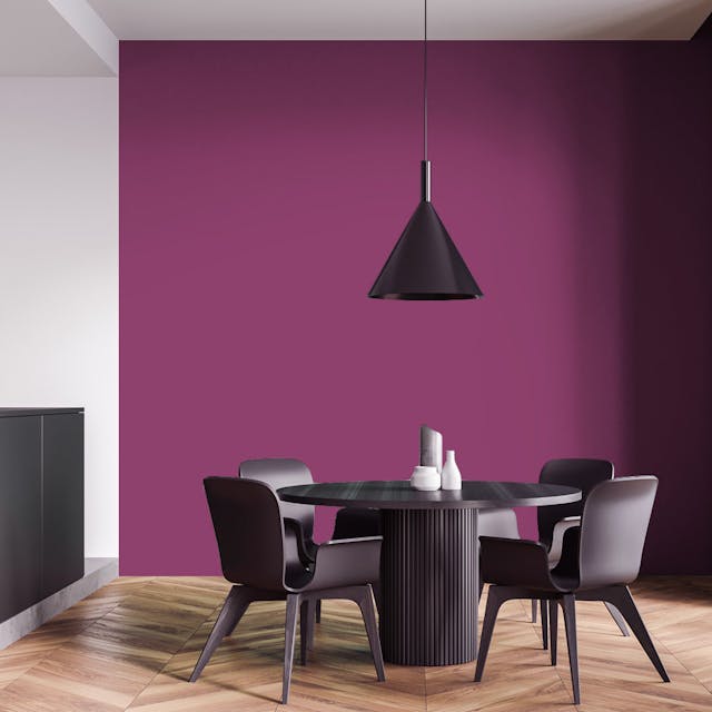 Melanzana Pittura #7C405F - vernice-wall-paint-interiors-aubergine-4