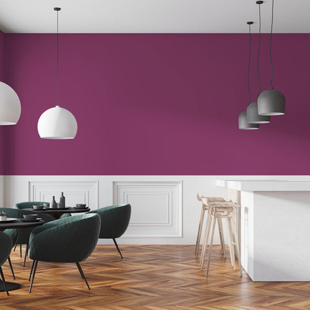 Melanzana Pittura #7C405F - vernice-wall-paint-interiors-aubergine-7