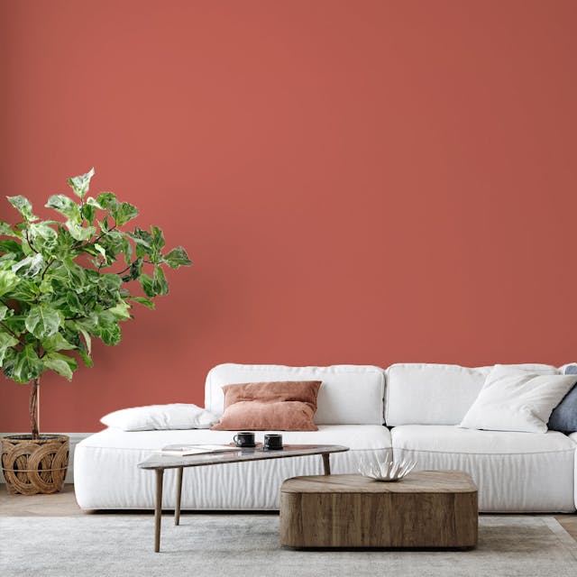 Brick Red Paint Color #B7695D - vernice-wall-paint-interiors-brick-red-6