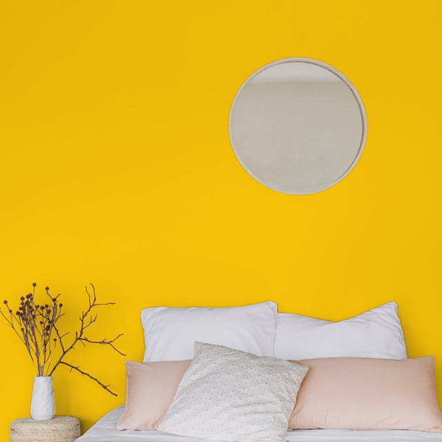 Bright Sun Paint Color #FFD03A - vernice-wall-paint-interiors-bright-sun-1