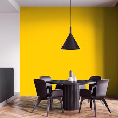Bright Sun Paint Color #FFD03A - vernice-wall-paint-interiors-bright-sun-4
