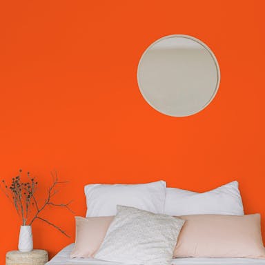 Burning Orange Paint Color #F06230 - vernice-wall-paint-interiors-burning-orange-1