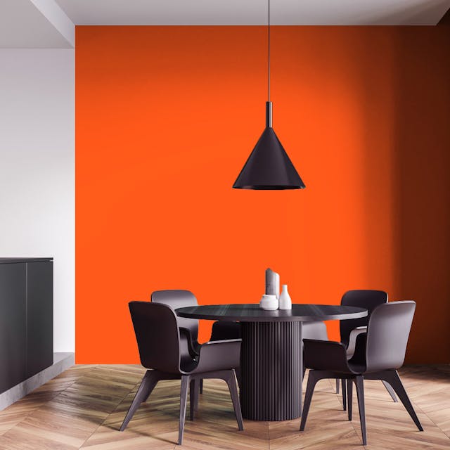 Burning Orange Paint Color #F06230 - vernice-wall-paint-interiors-burning-orange-4