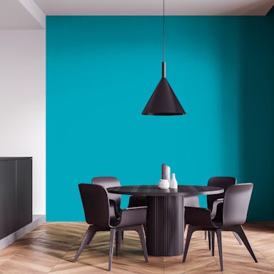 Cerulean Blue Paint Color #2AA2B9 - vernice-wall-paint-interiors-cerulean-blue-4
