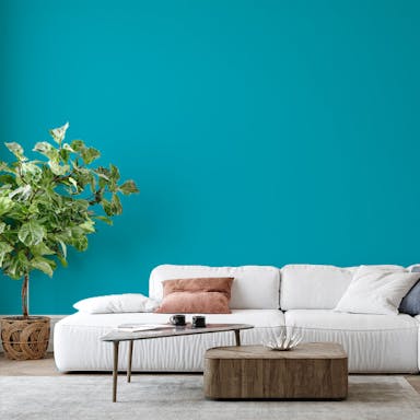 Cerulean Blue Paint Color #2AA2B9 - vernice-wall-paint-interiors-cerulean-blue-6