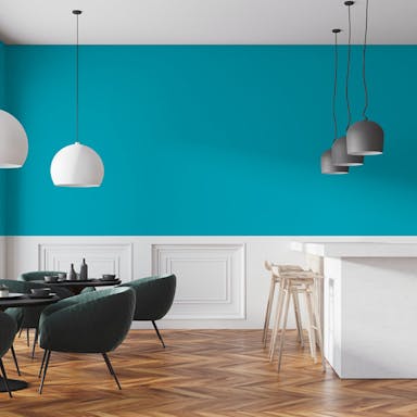 Cerulean Blue Paint Color #2AA2B9 - vernice-wall-paint-interiors-cerulean-blue-7