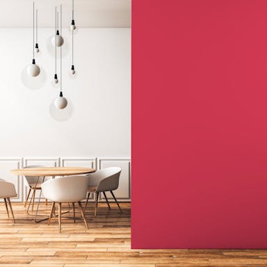 Rosso Ciliegia Pittura #C74A5A - vernice-wall-paint-interiors-cherry-red-2