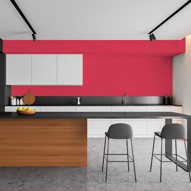 Rosso Ciliegia Pittura #C74A5A - vernice-wall-paint-interiors-cherry-red-3