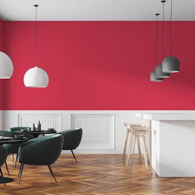 Cherry Red Paint Color #C74A5A - vernice-wall-paint-interiors-cherry-red-7