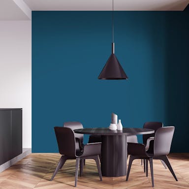 Dark Blue Paint Color #2F566F - vernice-wall-paint-interiors-dark-blue-4