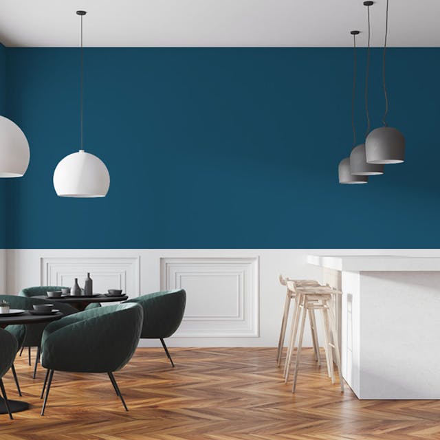 Dark Blue Paint Color #2F566F - vernice-wall-paint-interiors-dark-blue-7