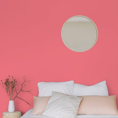 Rosa Scuro Pittura #E9838C - vernice-wall-paint-interiors-dark-pink-1