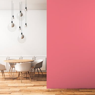 Rosa Scuro Pittura #E9838C - vernice-wall-paint-interiors-dark-pink-2