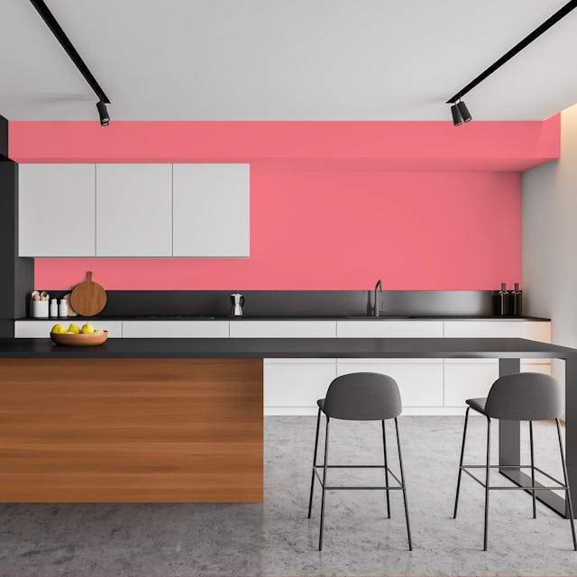 Dark Pink Paint Color #E9838C - vernice-wall-paint-interiors-dark-pink-3