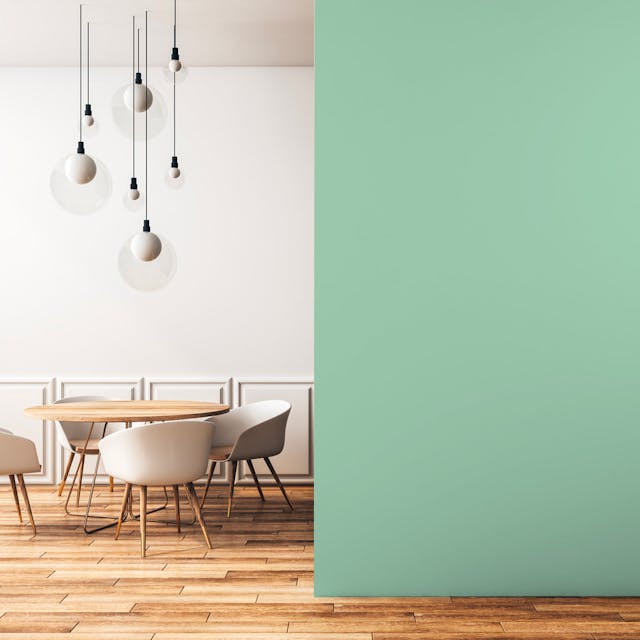 Verde Polvere Pittura #ADCFB8 - vernice-wall-paint-interiors-dusty-green-2