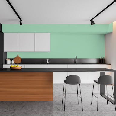 Verde Polvere Pittura #ADCFB8 - vernice-wall-paint-interiors-dusty-green-3