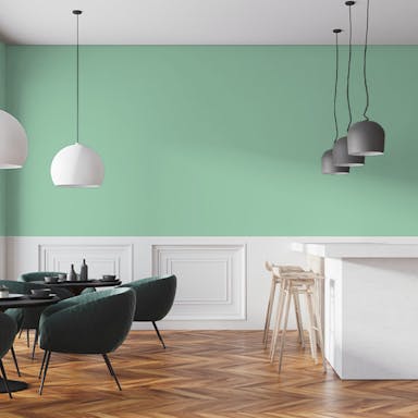 Dusty Green Paint Color #ADCFB8 - vernice-wall-paint-interiors-dusty-green-7