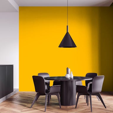 Egg Yellow Paint Color #FBBC08 - vernice-wall-paint-interiors-egg-yellow-4