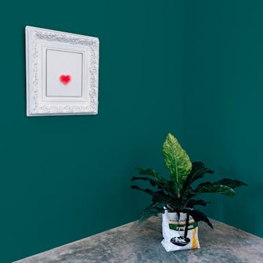 Emerald Green Paint Color #025E5C - vernice-wall-paint-interiors-emerald-green-10