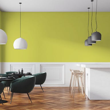 Green Sand Paint Color #D9D971 - vernice-wall-paint-interiors-green-sand-7