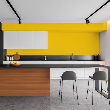 Lemon Yellow Paint Color - vernice-wall-paint-interiors-lemon-yellow-3