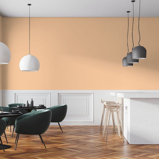 Light Apricot Paint Color #FBD4AC - vernice-wall-paint-interiors-light-apricot-7