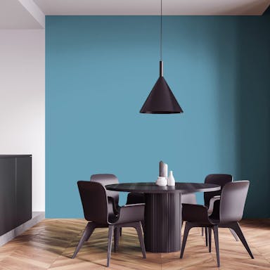 Light Denim Blue Paint Color #779EB4 - vernice-wall-paint-interiors-light-denim-blue-4