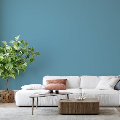 Light Denim Blue Paint Color #779EB4 - vernice-wall-paint-interiors-light-denim-blue-6