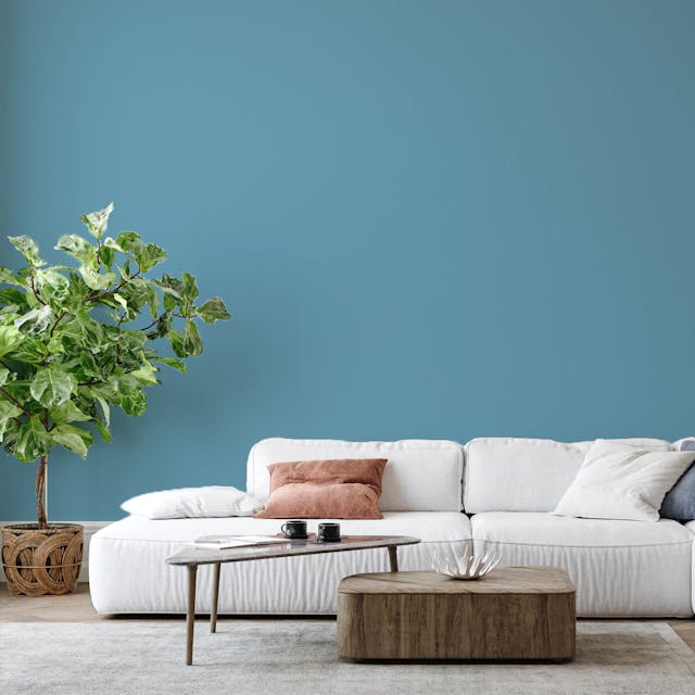 Blu Denim Chiaro Pittura #779EB4 - vernice-wall-paint-interiors-light-denim-blue-6