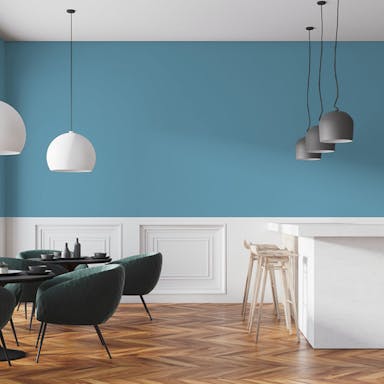 Light Denim Blue Paint Color #779EB4 - vernice-wall-paint-interiors-light-denim-blue-7