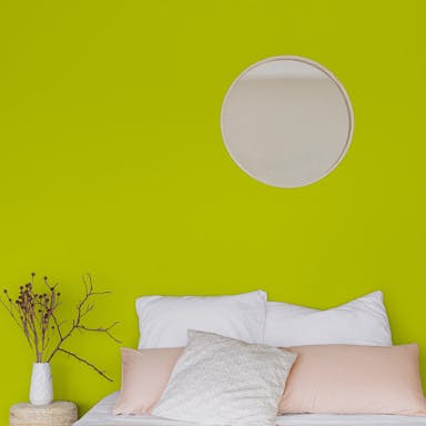 Verde Lime Pittura #BCC647 - vernice-wall-paint-interiors-lime-green-1