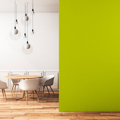 Verde Lime Pittura #BCC647 - vernice-wall-paint-interiors-lime-green-2