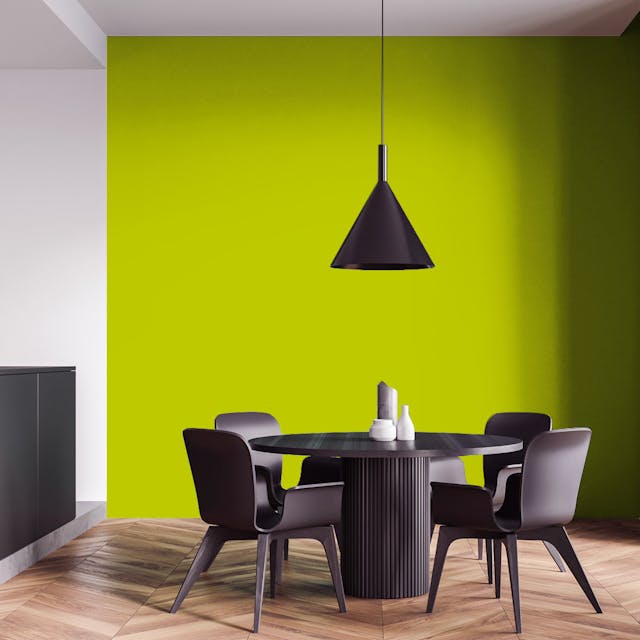 Lime Green Paint Color #BCC647 - vernice-wall-paint-interiors-lime-green-4