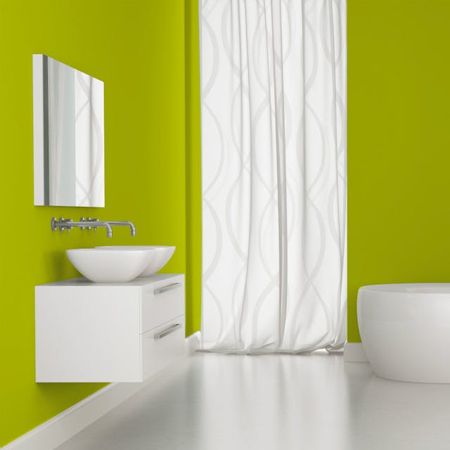 Verde Lime Pittura #BCC647 - vernice-wall-paint-interiors-lime-green-5