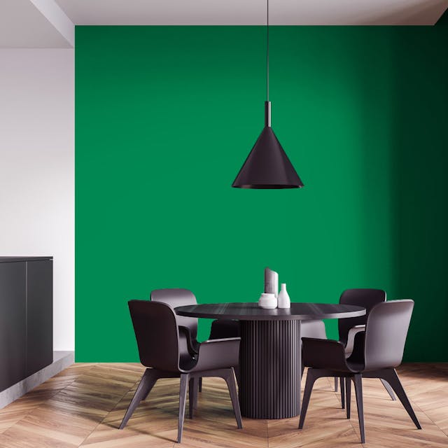 Meadow Green Paint Color #0C8256 - vernice-wall-paint-interiors-meadow-green-4