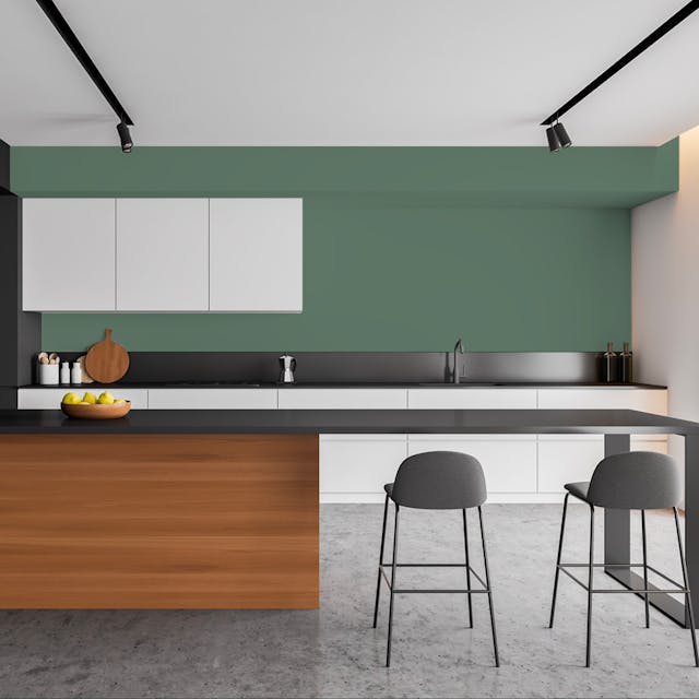Mimetic Green Paint Color - vernice-wall-paint-interiors-mimetic-green-3