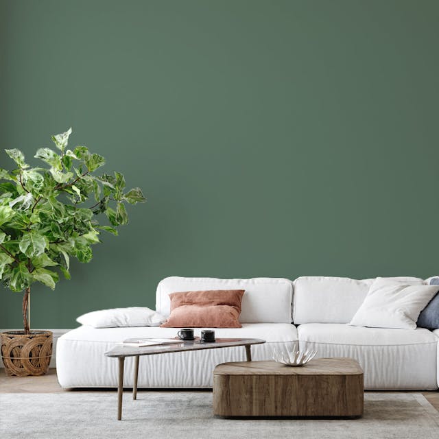 Mimetic Green Paint Color - vernice-wall-paint-interiors-mimetic-green-6