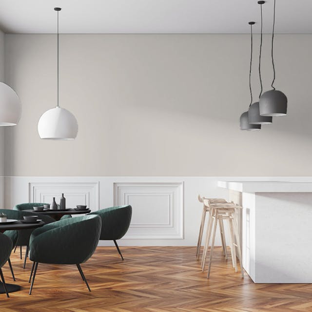 Grigio Fungo Pittura #D9D5D0 - vernice-wall-paint-interiors-mushroom-gray-7