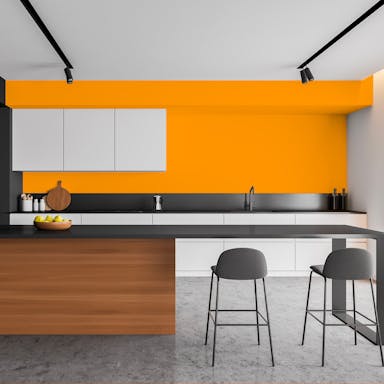 Orange Chic Pittura #FCA119 - vernice-wall-paint-interiors-orange-chic-3