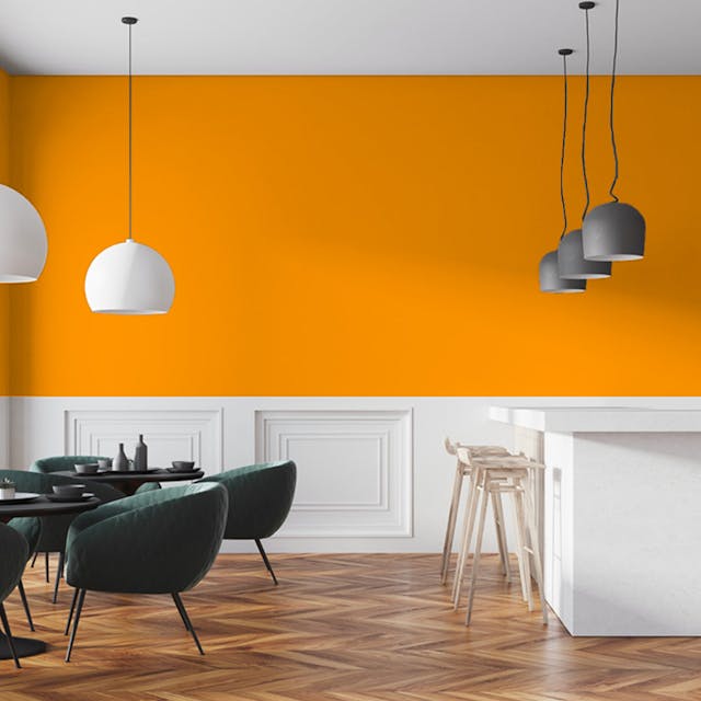 Orange Chic Pittura #FCA119 - vernice-wall-paint-interiors-orange-chic-7