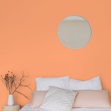 Orange Sorbet Paint Color #FFB187 - vernice-wall-paint-interiors-orange-sorbet-1