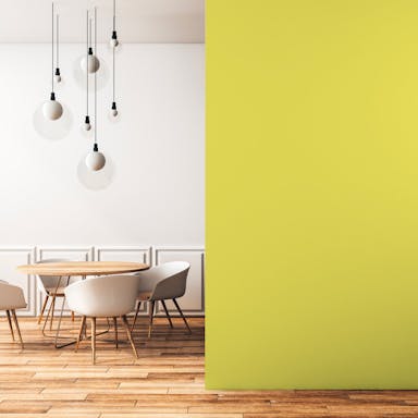Pale Green Paint Color #E9DF6E - vernice-wall-paint-interiors-pale-green-2