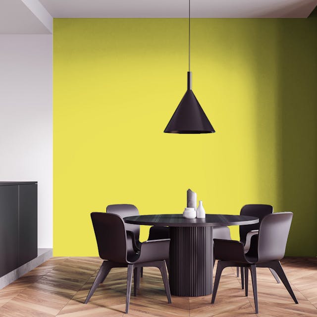 Pale Green Paint Color #E9DF6E - vernice-wall-paint-interiors-pale-green-4
