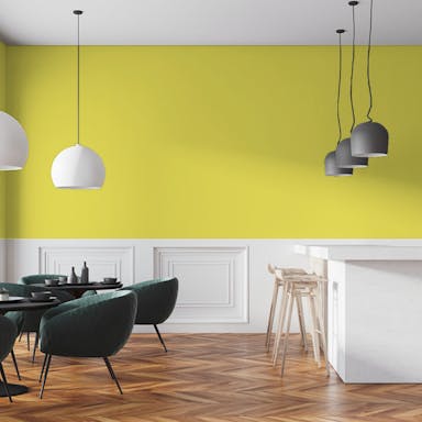 Pale Green Paint Color #E9DF6E - vernice-wall-paint-interiors-pale-green-7